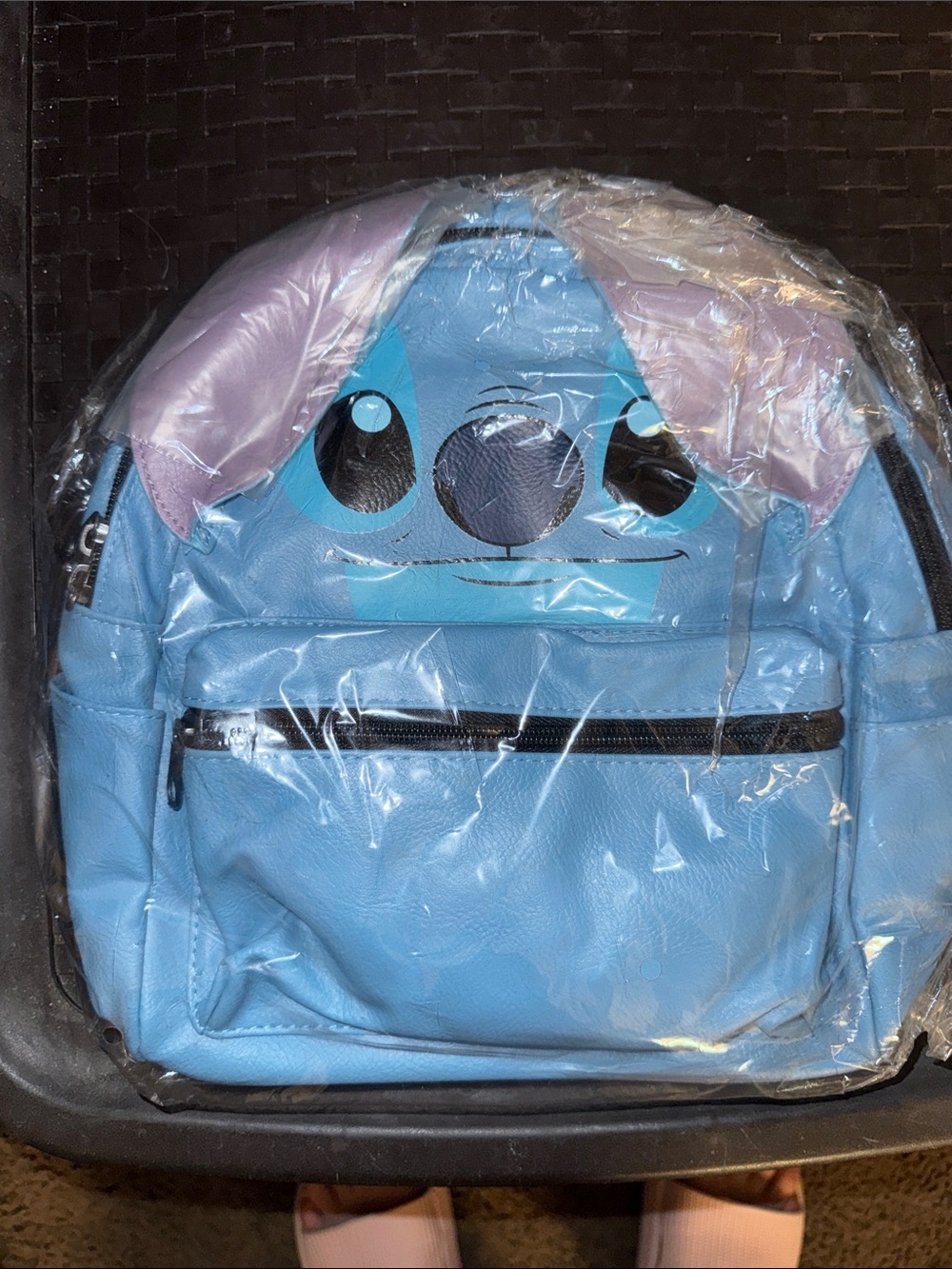 NWT Disney Stitch blue leather ette mini backpack